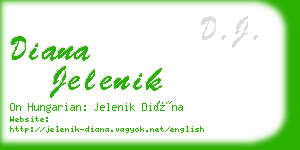 diana jelenik business card